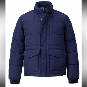 J.Crew Men's Eco Nordic Puffer Jacket w/ PrimaLoft Insulation Navy Sz L NWT